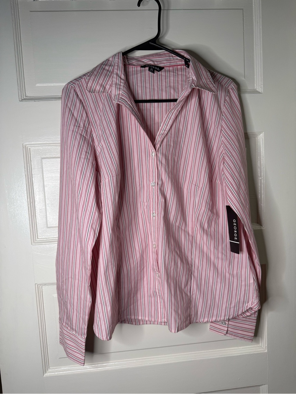 George Pink Stripe Button-Down Shirt for Men